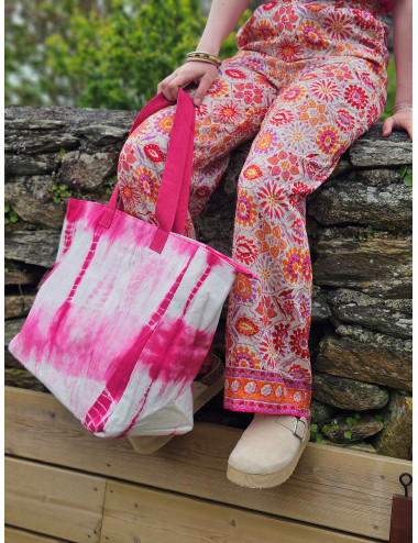 Pantalon fluide fleuri