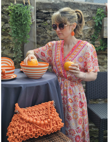 Robe longue fleurie