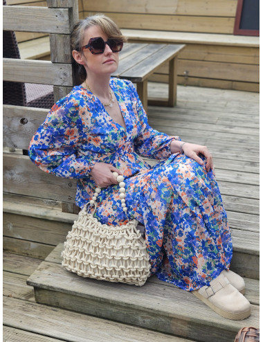 Robe longue fleurie